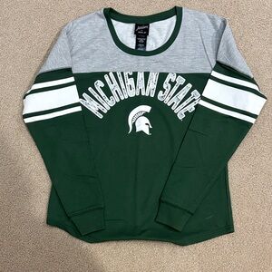 Jansport Green and Gray Michigan State Long Sleeve Shirt